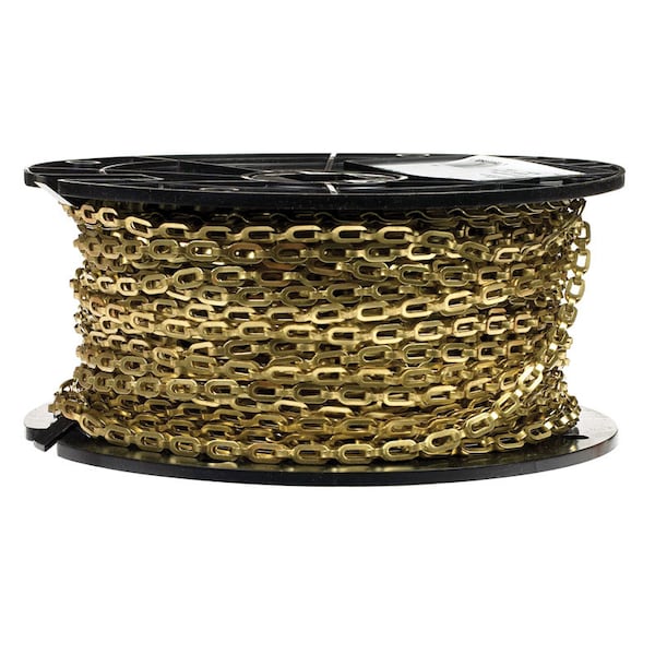 Campbell No. 1/0 in. Single Jack Brass Safety/Plumber Chain 13/64 in. D X 200 ft. L